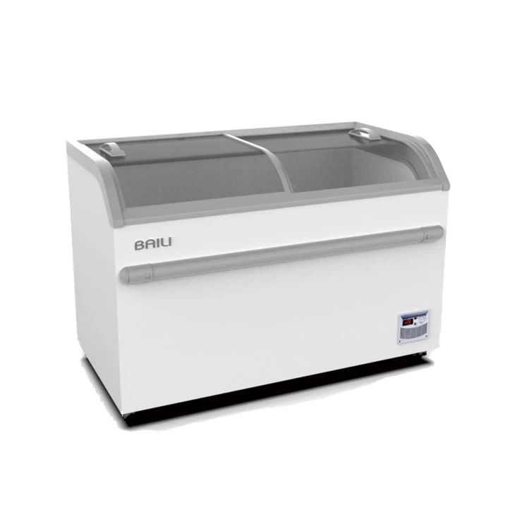 Curved Glass Food Freezer