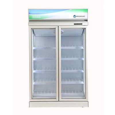 Enfriador de bebidas vertical de doble puerta